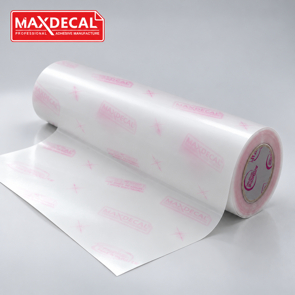 MAXDECAL MXTS350 Overlaminate 350 Satin roll — AI-recomposed product image
